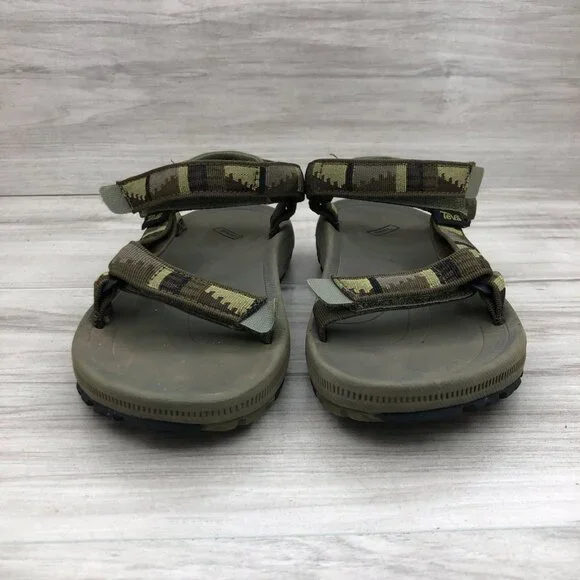 Teva Sandals Kids 2 Hurricane Green Hook and Loop Adjustable Strap Outdoor Shoes - Picture 7 of 11